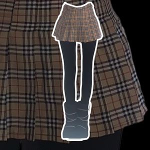 Pleated Plaid Skirt